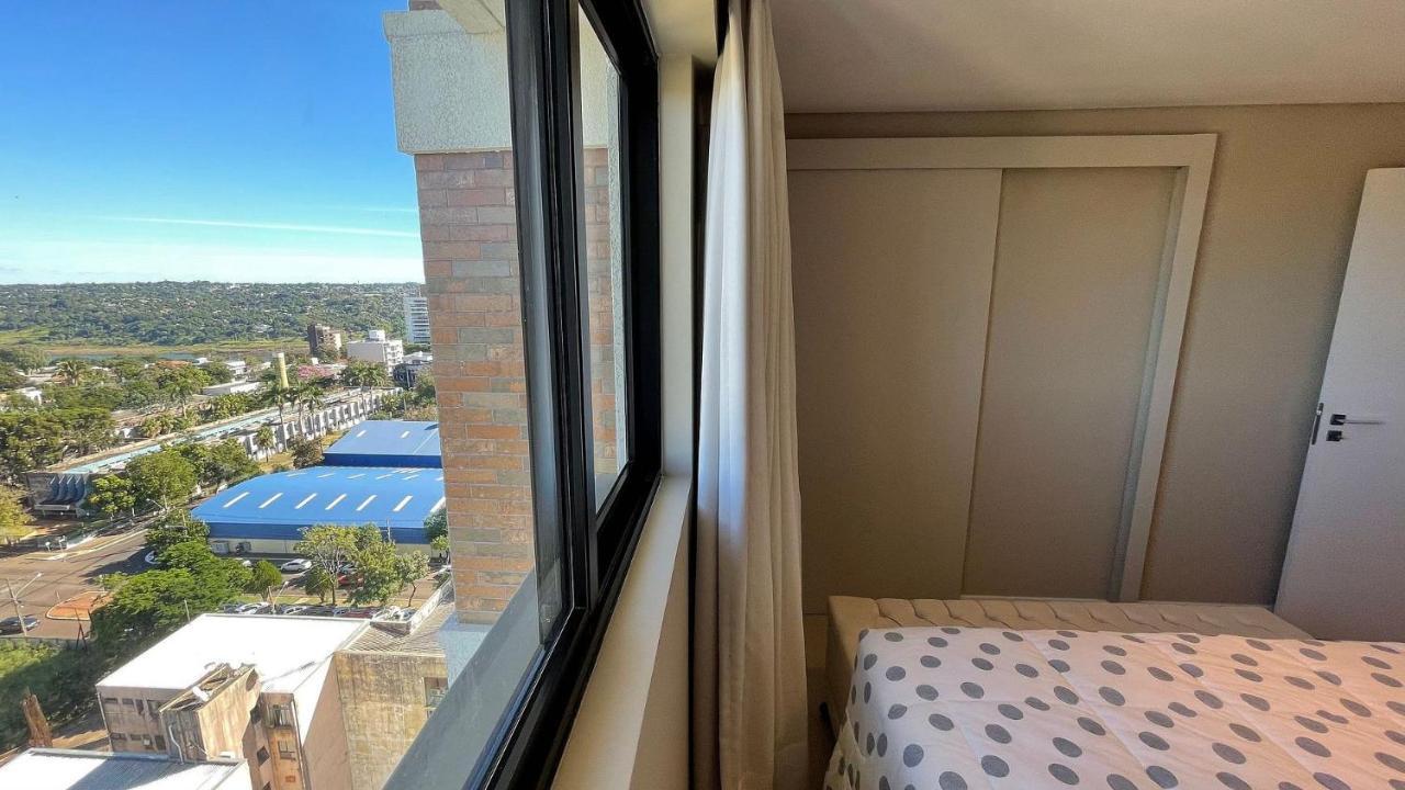 伊瓜苏Studio No Ultimo Andar No Centro De Foz Com Vista Para O Rio Parana公寓 外观 照片